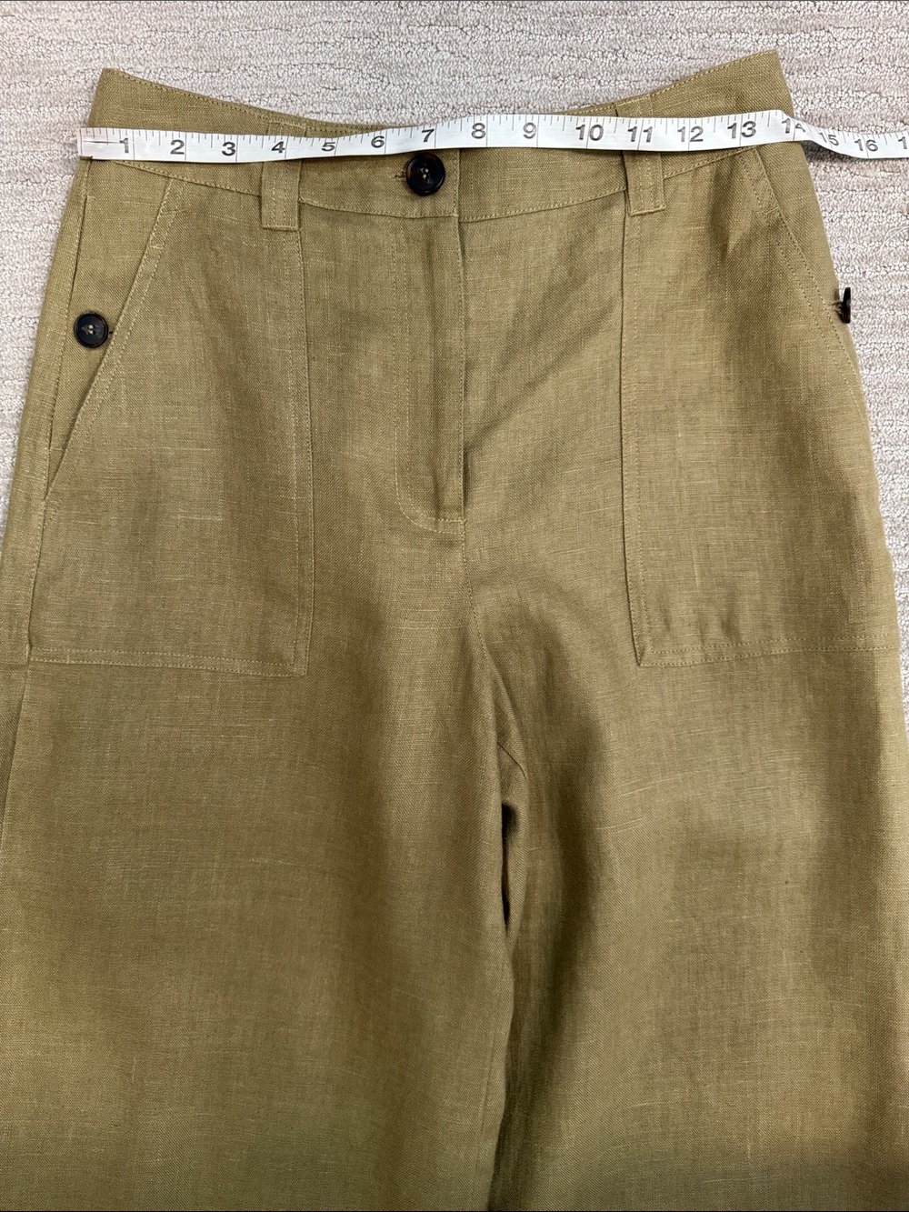 Reiss Ashby Wide Leg Linen Pants Size 4 - Picture 9 of 12